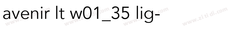 avenir lt w01_35 lig字体转换